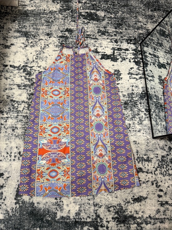 SHEIN Dresses & Skirts - SHEIN Purple Paisley Halter Dress with Multicolor Accents